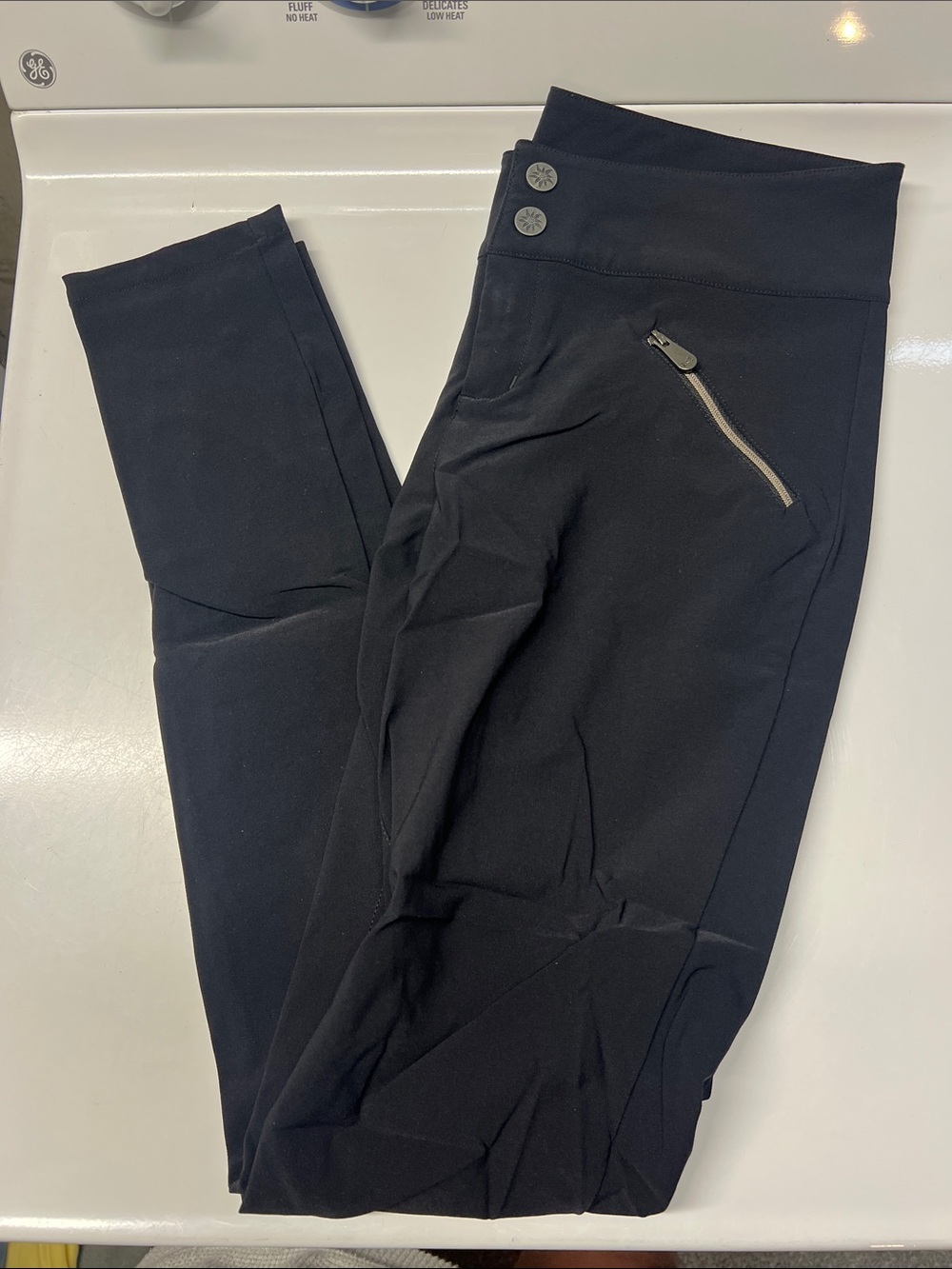 Alp N Rock Black Girls' Active Leggings with Zip Pocket